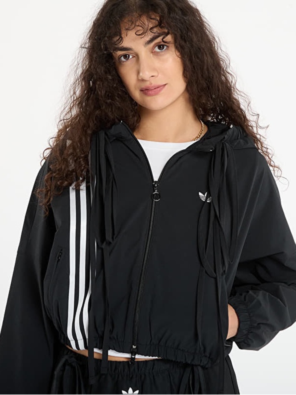 Adidas Women's Black Ribbon Off Hooded Jacket